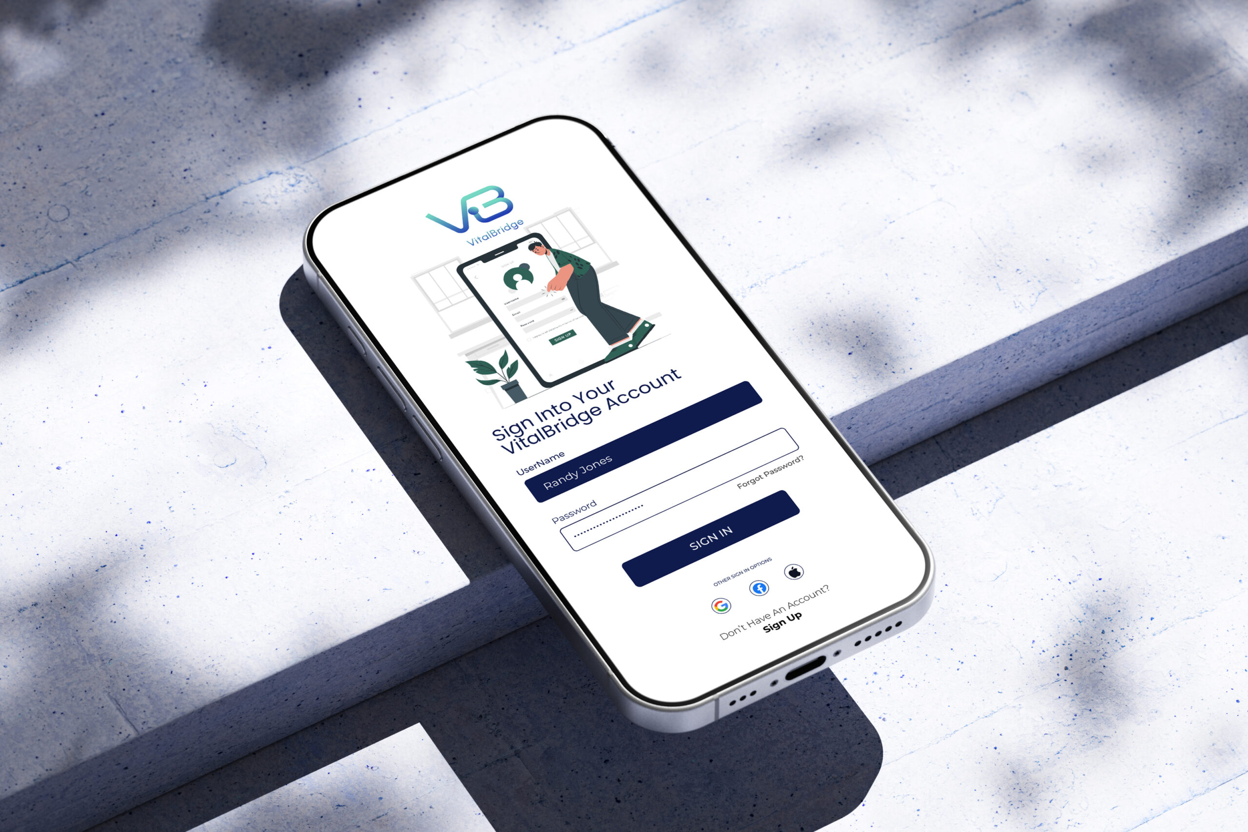 ii free iphone 16 pro mockup on bright concrete surface with shadows
